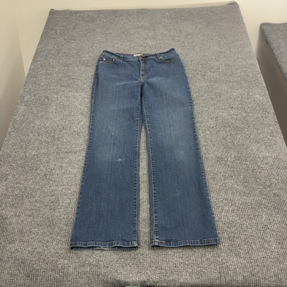 Levis Jeans Women 16 Blue Cotton Spandex Perfectly Slimming 512 Bootcut Casual